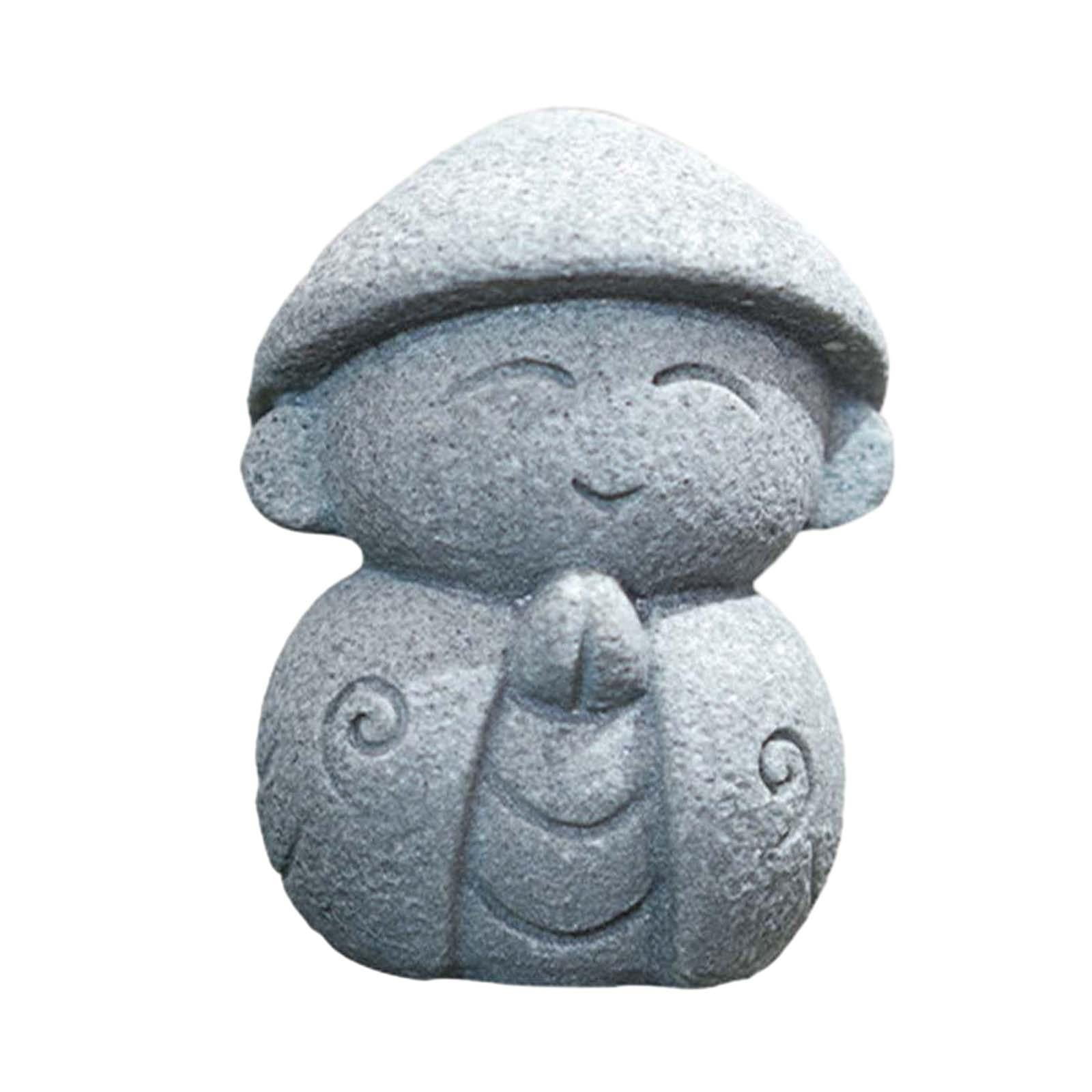 Escultura De Buda Monje Hecha A Mano Mini Decoración De Pecera Para Habitación Dormitorio Balcón A 3.5x3.2x4.5cm
