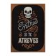 thumbnail image 1 of Cartel Metálico Entra si te Atreves con Calavera 45 x 32 cm Halloween - Frank & Mortis, 1 of 3