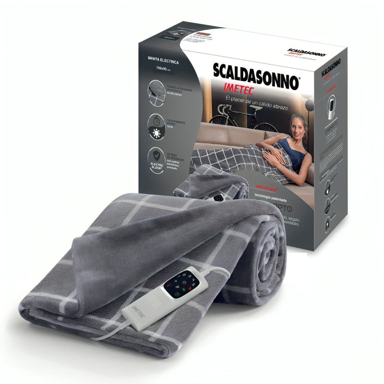 Imetec - Manta Eléctrica Scaldasonno Gris Mod R7525