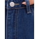thumbnail image 5 of INSPIRE CHIC Falda de Mezclilla para Mujer Regreso a Clases Cintura Alta Línea A Dobladillo Crudo Falda de Jean Azul Oscuro 2XL, 5 of 6