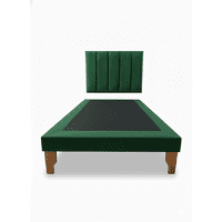 Muebles New - Cama De Plaza Lineal Verde Felpa