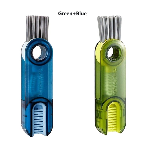 1/2/3pcs, 3 In 1 Multifunctional Cleaning Brush, Tiny Bottle Cup Lid Detail Brush Straw Cleaner Tools, Vacuum Cup Gap Cleaning Brushes, Mini Silica Gel Bottle Holder Cleaner Household Kitchen Cleaning