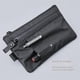 thumbnail image 3 of Cartera de cremallera minimalista - con cartera de titular de tarjeta de identificación de bloqueo con cremallera para hombres con ranura de herramientas múltiples (negro), 3 of 3