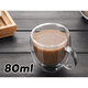 thumbnail image 2 of Set De 2 Tazas De Vidrio Doble Pared Para Café Té 80ml, 2 of 6