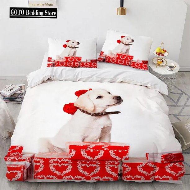 v442 Bed Sheets Twin Sze Bedding Sets Kids Winter Duvet Cover Sets Cartoon Dog Bed Set Full Size Boys Beddings / Pcs Bedclothes No Sheet Set 3-Piece Bedding Set (1 Duvet Cover + 2 Pillow Shams) Bed Sh