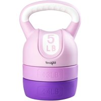 Set De Pesas Rusas Yes4All Ajustables De 5 A 12 Libras Para Mujer, Color Morado