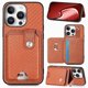 thumbnail image 1 of Funda Billetera Tejida para iPhone 16 Pro con Soporte y Tarjetero Marrón, 1 of 5