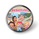 thumbnail image 1 of Bebefinn Play Time-Theme Round Button Badge: Premium Metal Construction, Ideal for High-End Events 2.8 cm, 1 of 6