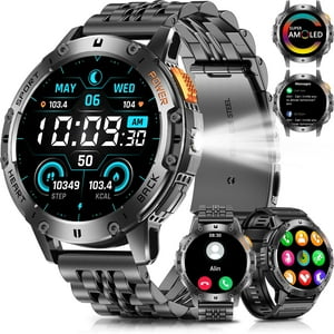 Reloj Inteligente Podoeil Military Para Hombre 1.43"" Amoled Bluetooth