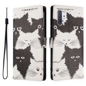 Foxdock Funda Tipo Cartera Para Samsung Galaxy Note 10 Plus Con Soporte Y Correa – Diseño De Patrones Lindos