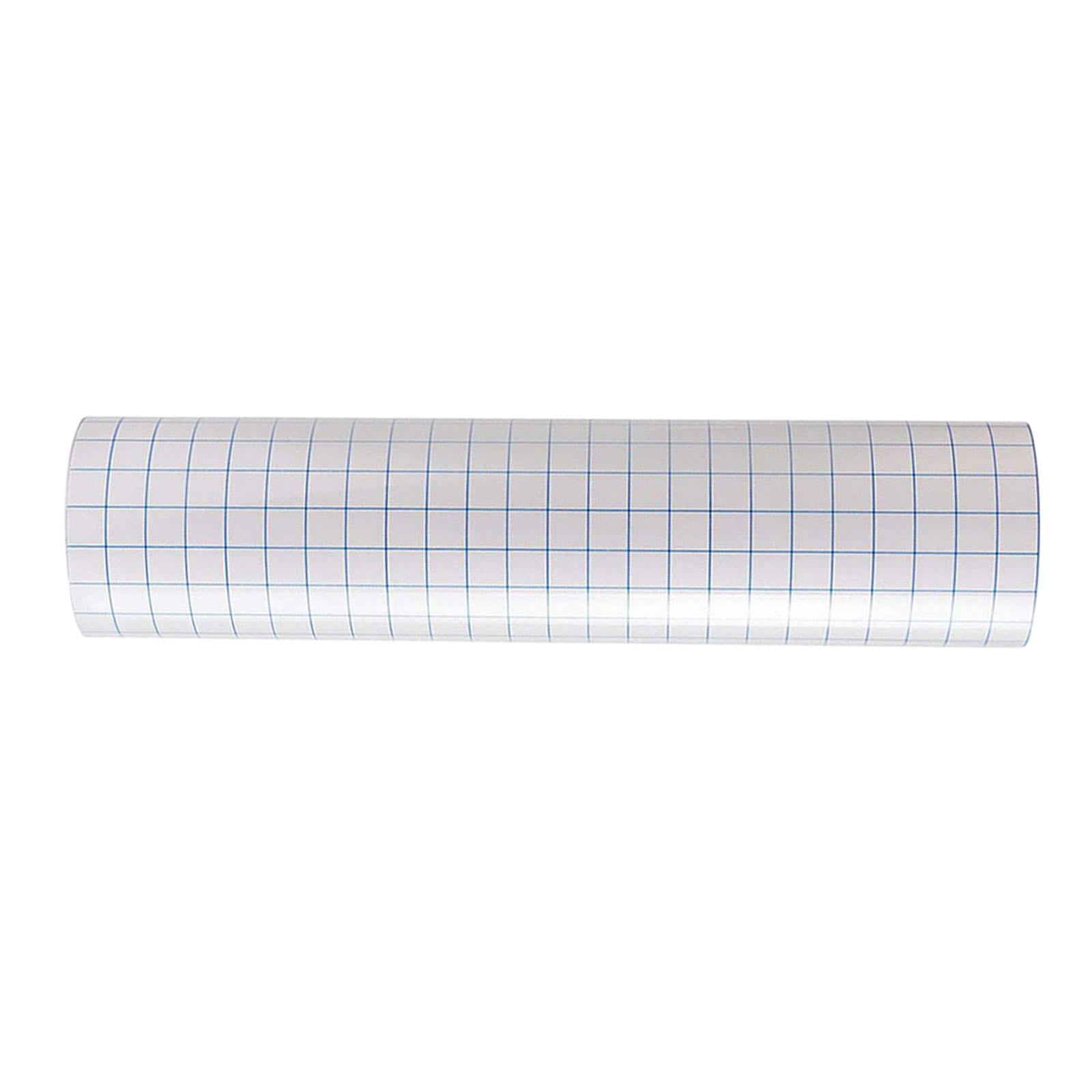 Magideal - Rollo De Cinta De Papel De Transferencia De Vinilo Transparente - 12 "x 5 Pies Con Cinta De Aplicación De Rejilla De Alineación Para Calcomanías, , Azul