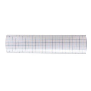 Magideal - Rollo De Cinta De Papel De Transferencia De Vinilo Transparente - 12 ""X 5 Pies Con Cinta De Aplicación De Rejilla De Alineación Para Calcomanías, , Azul