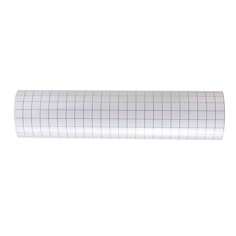 Magideal - Rollo De Cinta De Papel De Transferencia De Vinilo Transparente - 12 ""X 5 Pies Con Cinta De Aplicación De Rejilla De Alineación Para Calcomanías, , Azul