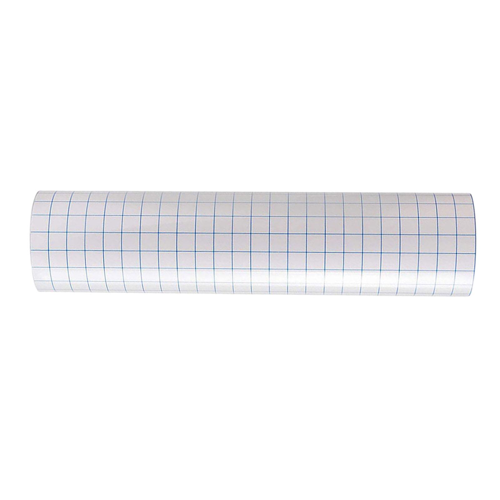 Magideal - Rollo De Cinta De Papel De Transferencia De Vinilo Transparente - 12 ""X 5 Pies Con Cinta De Aplicación De Rejilla De Alineación Para Calcomanías, , Azul