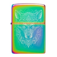 Encendedor Zippo Mystic Wolf Design Iridescente Zp46176