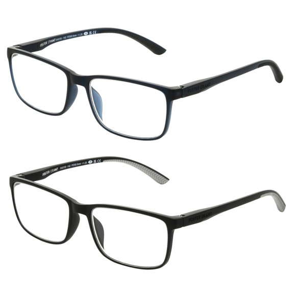 Gafas de lectura Foster Grant Tatum para hombre, paquete de 2 dioptrías