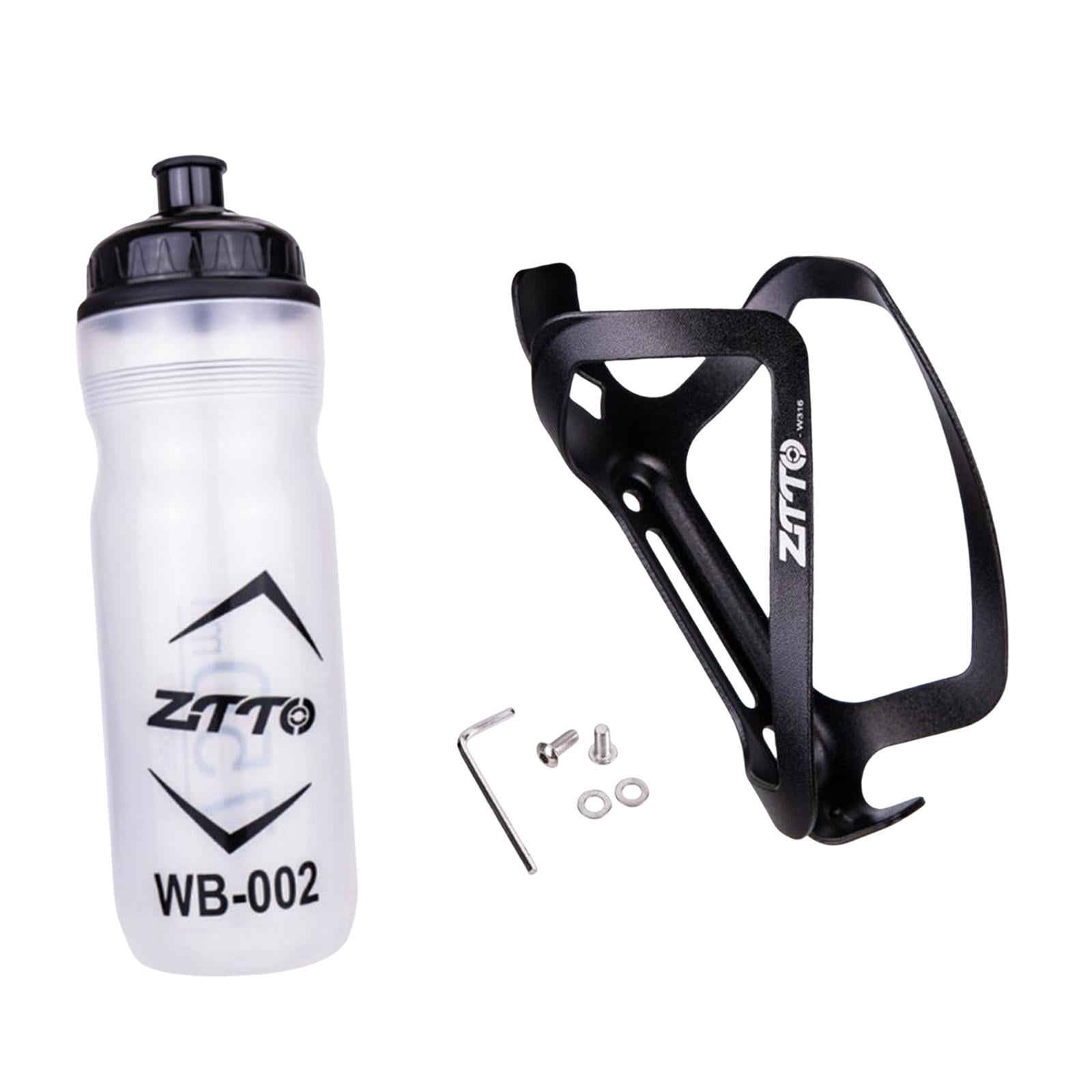 Ioensy - Jaula Para Botella De Agua Para Bicicleta De Montaña Con Botella De Bebida, Color Negro Resistente