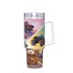 thumbnail image 2 of Cars: Aventuras Sobre Ruedas Vaso aislado de acero inoxidable con asa, diseño temático, regalo para familia, amigos y fans; incluye pajita y encaja en el portavasos estándar, 40 oz, 2 of 6