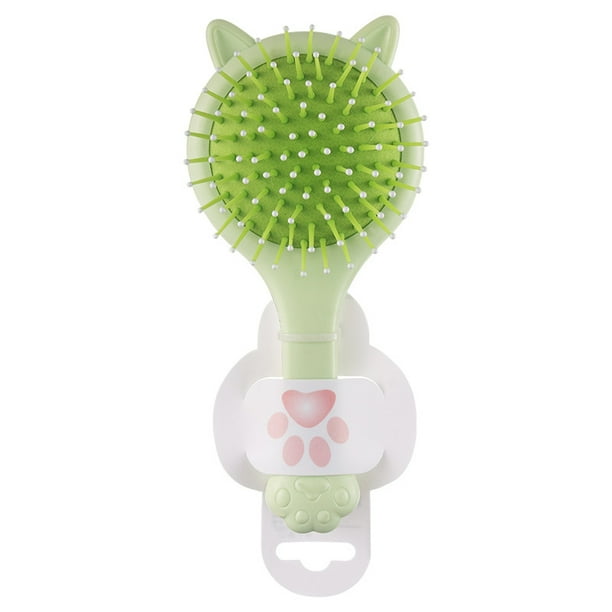 Mini Cat Ear Massage Airbag Hair Brush With Makeup Mirror Cartoon Hairdressing Comb For Girls
