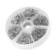 thumbnail image 1 of Kit De Anillos De Llavero De Hierro Llaveros Redondos De Doble Bucle Llaveros DIY Blanco K, 1 of 3