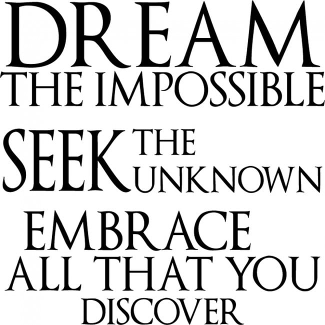 Rienda Libre Graphics - Decomural Dream The Impossible Inspirational Ws-34049