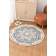 thumbnail image 1 of Alfombra de Lino Redonda, 1 of 2
