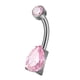 thumbnail image 3 of Clicker Ombligo Anillos Accesorio De Moda Diamantes De Imitación Ombligo Piercing Aro Rosa, 3 of 5