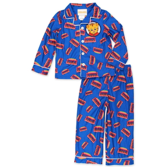 Pijama para Niño Pequeño Daniel Tiger Estilo Abrigo de Franela Azul Talla 3T