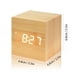 thumbnail image 3 of Reloj Digital Despertador Cubo De Madera Luz Led, 3 of 3