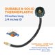 thumbnail image 4 of Conector de manguera Flame King 38 cm 1/4" flare invertido macho, 4 of 8