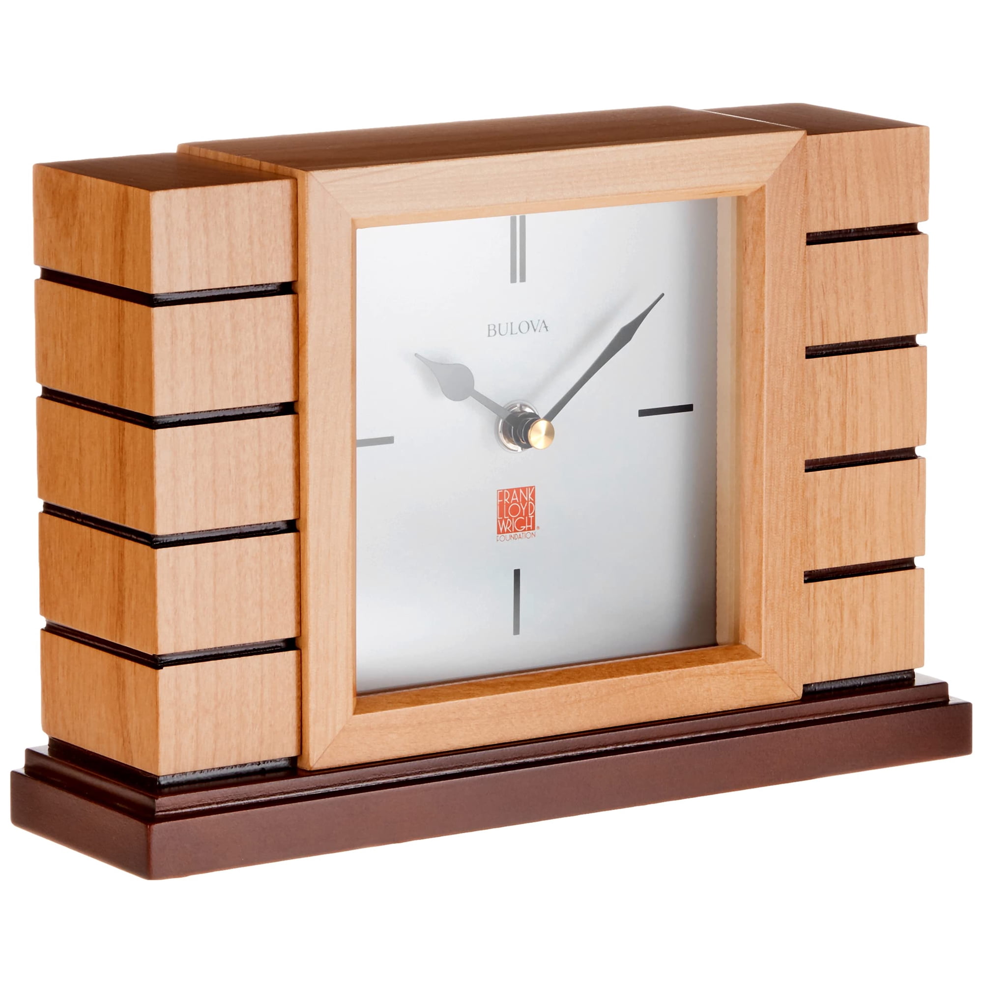 Estuche De Madera Para Reloj De Sobremesa Bulova Usonian Ii Frank Lloyd Wright