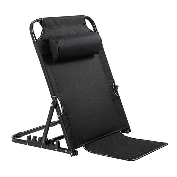 Respaldo De Cama Elevadora Plegable Para Adultos ángulo Ajustable Respaldo Acero Grande 7 Engranajes Negro