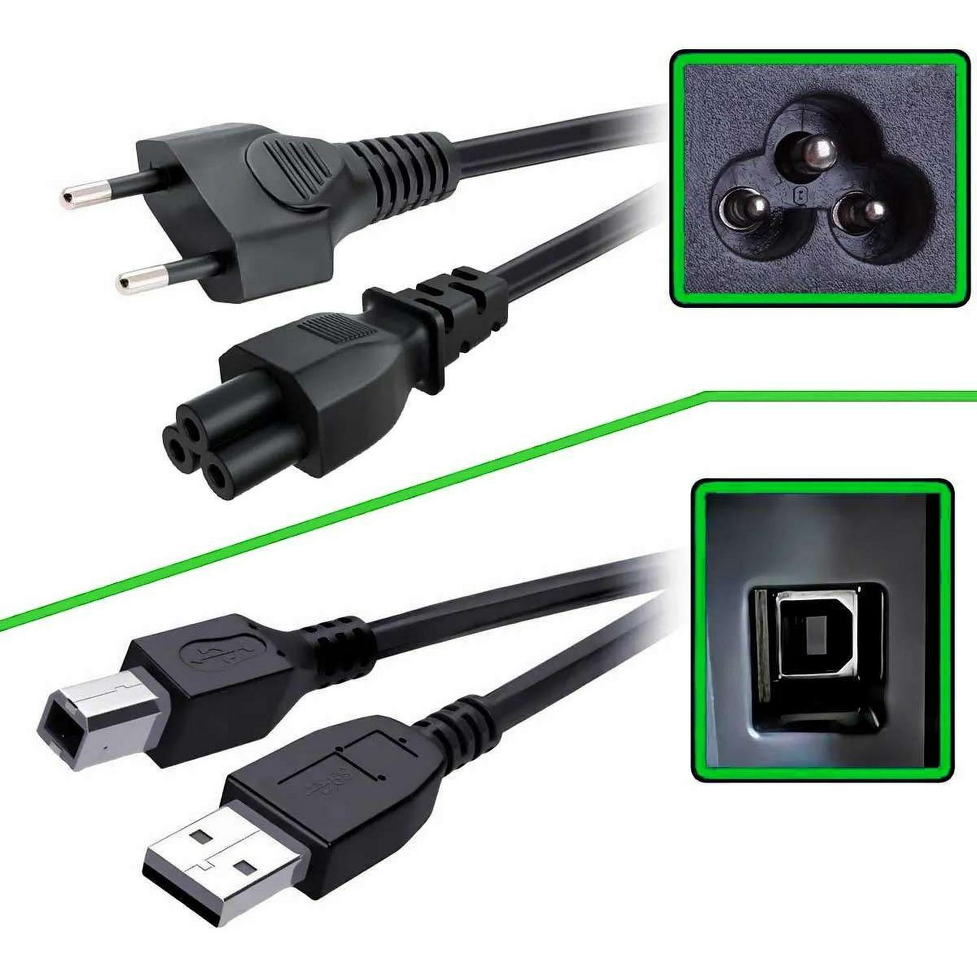 720 Cable Set Cable Poder Y Usb Impresora Brother Dcp-t725dw Y T720dw negro | Lider