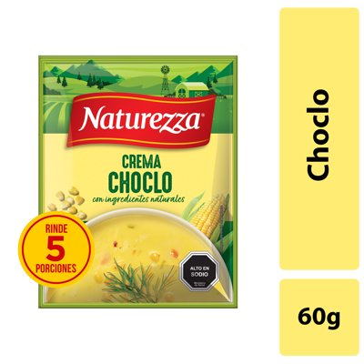 Crema De Choclo (5 Porciones) Sobre 60 G Naturezza