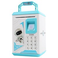 Magideal - Huella De Digital Cajero Automático Juguetes Educativos Para Edades Tempranas Desplazamiento Automático Papel Dinero De Imaginación Juguetes Azul