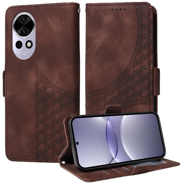Carcasa FOXDOCK Huawei Nova 14 de cuero PU, diseño acolchado clásico, protección contra caídas y rayones