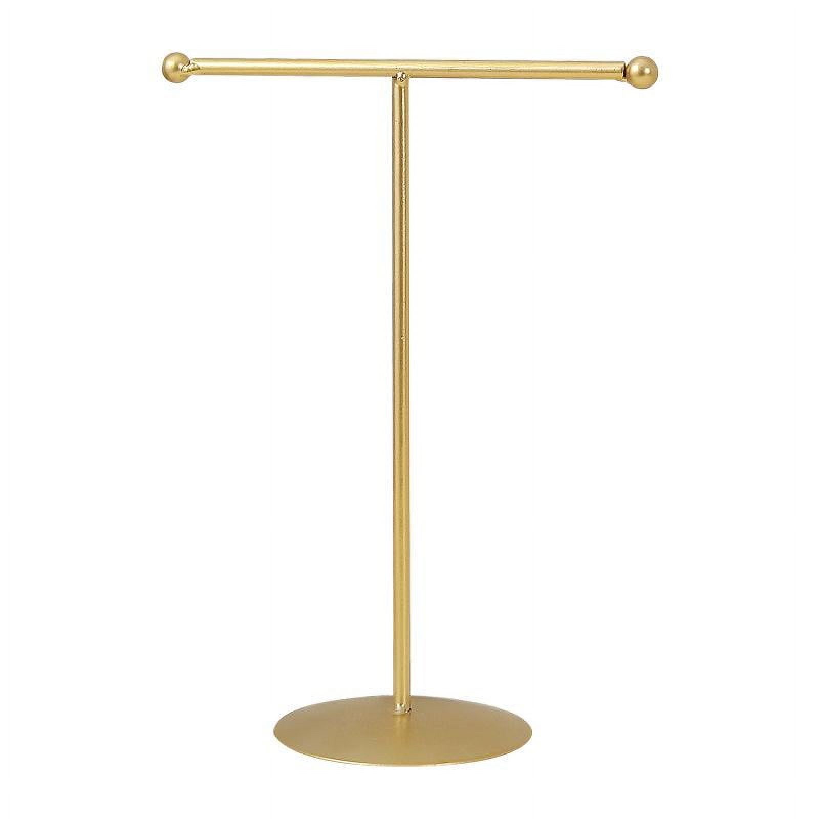 Magideal - Soporte Para Presentación De Joyería En Forma De T Para Mesa - Soporte Para Exhibición De Joyería De Oro - Soporte Para Collares, Colgantes, Relojes,