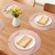 thumbnail image 2 of Juego de 6 Manteles Individuales Redondos Diseño Hueco para Decoración de Mesa de Comedor Lavable Mantel de Mesa de Cocina Oro Rosa 15 pulgadas, 2 of 6