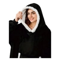 Click Ventas - Poleron Hoddies Manta Polar Frazada Con Capucha Sudadera Felpa Negro