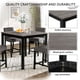 thumbnail image 3 of 5-Piece Counter Height Table Set with 4 Chairs, Counter Height Table Set for 4 with Chairs, Wooden Counter Height Table Set for Kitchen, Dining Room, Light Grey & Black Two Tone, 3 of 3
