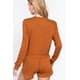 thumbnail image 5 of Top Largo de Rizo Flameado con Cuello Redondo y Manga Larga, 5 of 5