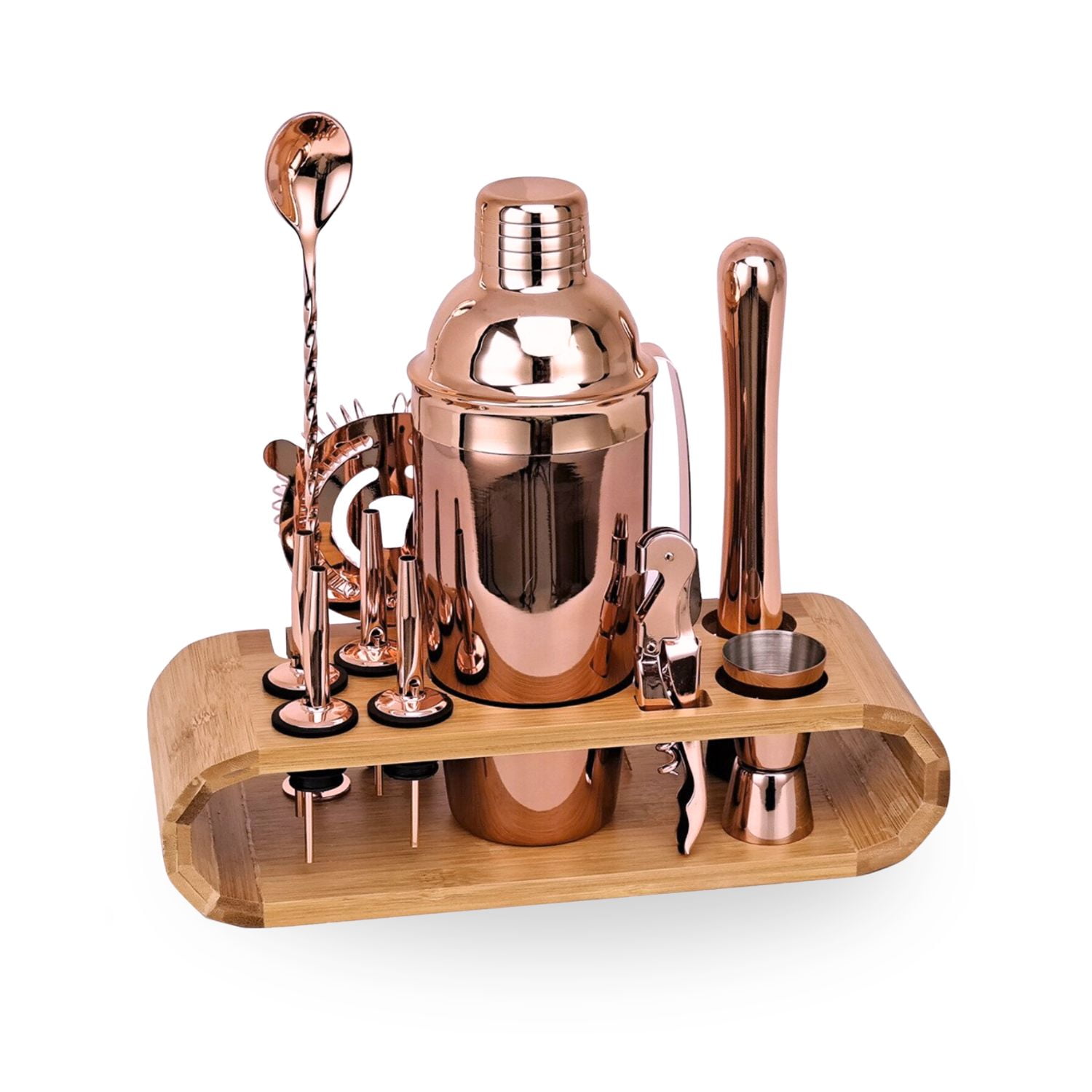 Santu Home & Deco - Coctelera Set De Bar Cocteleria Oro Rosa Cobre