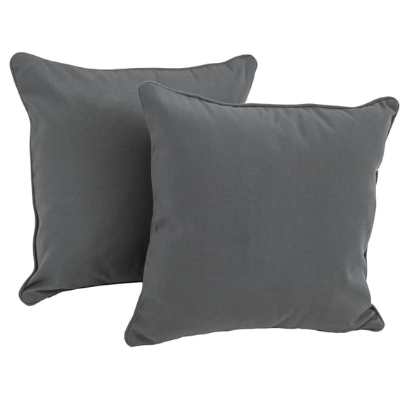 Almohadas Blazing Needles de sarga de 45 cm con cordón (juego de 2)