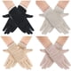thumbnail image 1 of pares de guantes de verano para mujer con protección solar UV y lunares, de algodón y encaje, antideslizantes, para conducir, color negro, camello, rosa y beige, medianos, 1 of 5