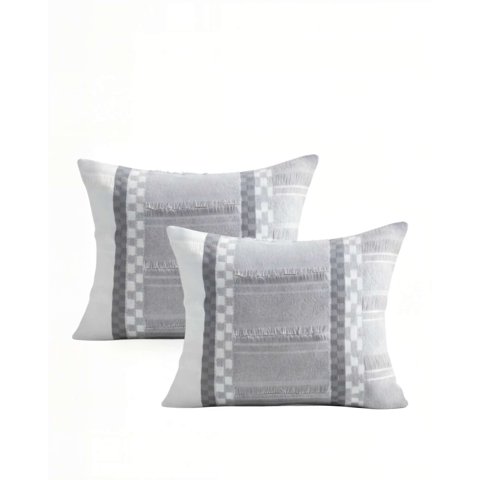Genérico - Juego De 2 Fundas De Cojin 45Cmx45Cm Empalme Rombo 2