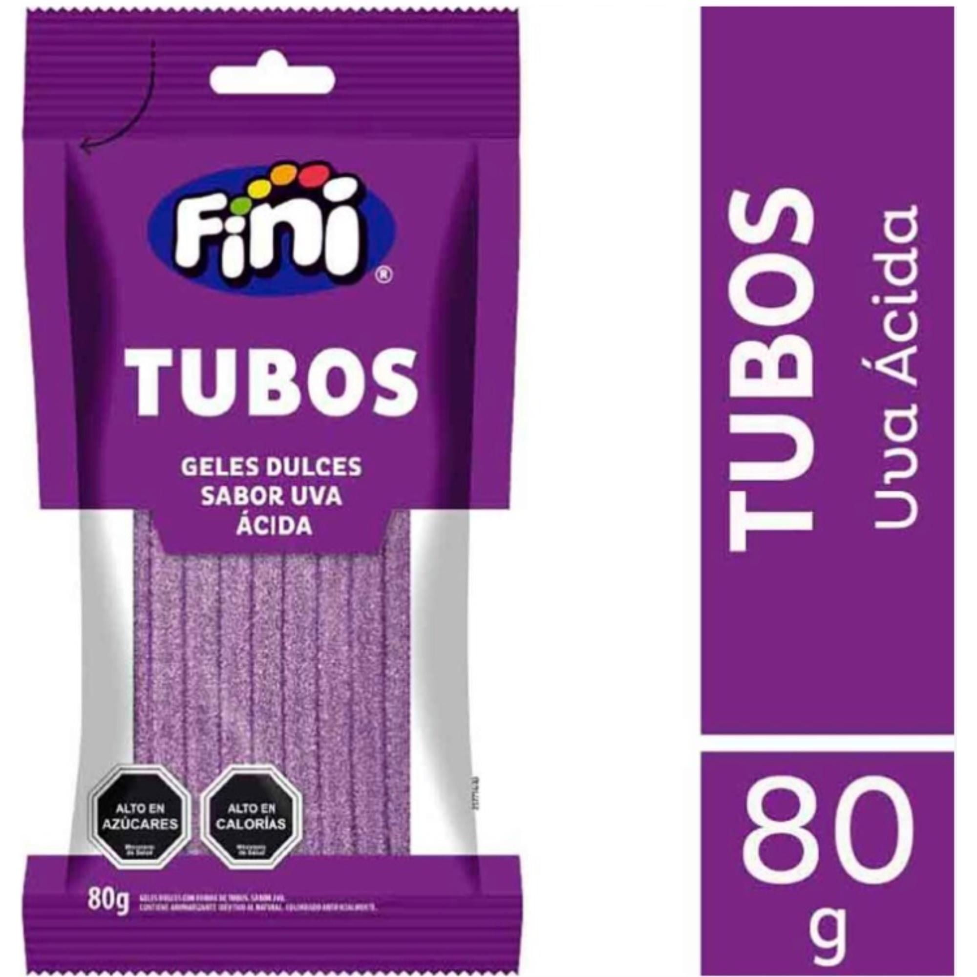 Regaliz Tubos Sabor Uva Ácida 80 g Fini