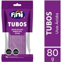 Regaliz Tubos Sabor Uva Ácida 80 G Fini