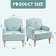 thumbnail image 2 of Modern Accent Chair with Retro Wooden Legs & Nailhead Trim, Small Fabric Club Chair, Comfy Upholstered Armchair Lounge Chair for Bedroom Living Room Single Sofa,Holds 300lbs(Sage), 2 of 3