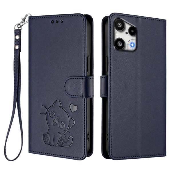 Funda Volteable con Diseño de Gato para Nothing Phone 3A Lite, Azul