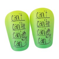 Ioensy - Mini Espinilleras Para Jugadores De Fútbol Protección De Piernas Gruesa Que Absorbe Los Golpes Amarillo Verde S